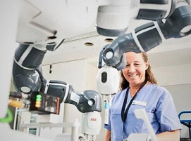 ABB Yumi robot at Karolinska hospital